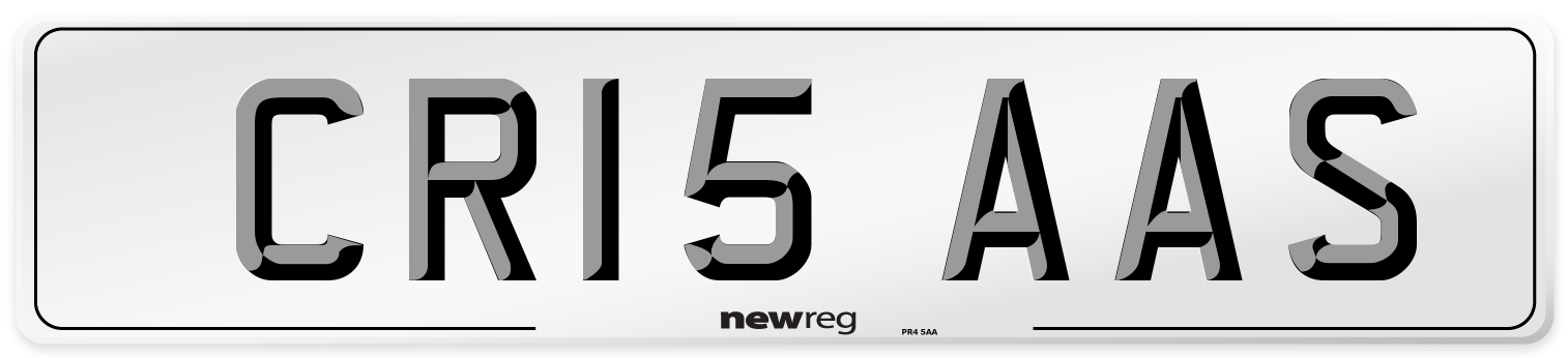 CR15 AAS Number Plate from New Reg